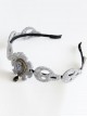 Handmade Halloween Skull Shape Felt Cloth Girls Lolita Headband