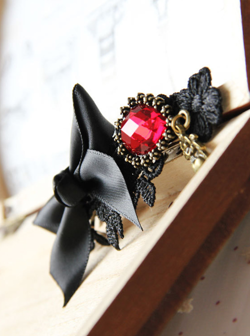 Retro Black Bowknot Gothic Lolita Headband