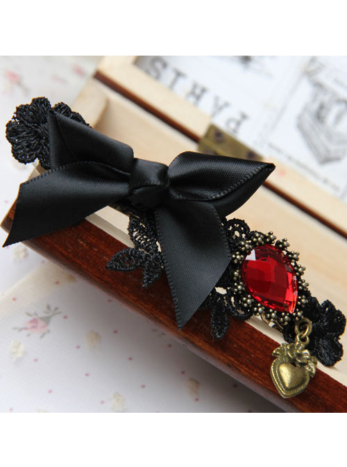 Retro Black Bowknot Gothic Lolita Headband