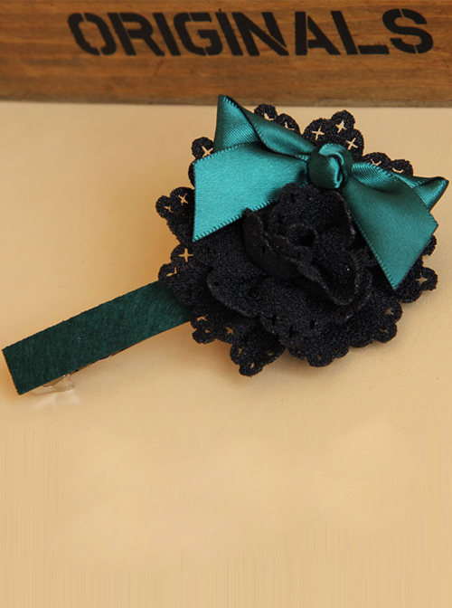 Elegance Blackish Green Handmade Bowknot Lady Lolita Headband