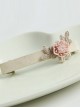 Retro Pink Resin Flower Girls Lolita Hairpin