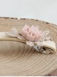 Retro Pink Resin Flower Girls Lolita Hairpin