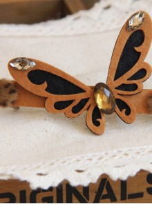 Concise Brown Butterfly Lovely Handmade Lolita Hairpin