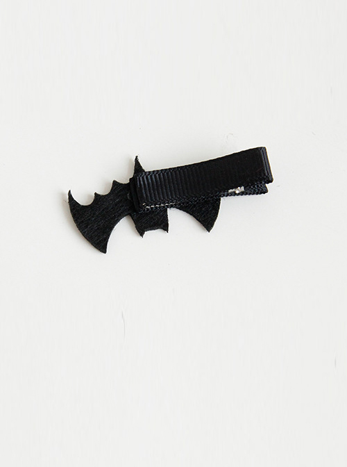 Black Concise Funny Bat Handmade Girls Lolita Hairpin