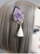 Purple Flower Tassel Chinese Style Handmade Lolita Hairpin