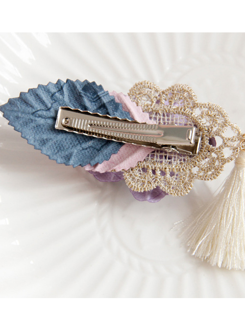 Purple Flower Tassel Chinese Style Handmade Lolita Hairpin