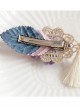 Purple Flower Tassel Chinese Style Handmade Lolita Hairpin