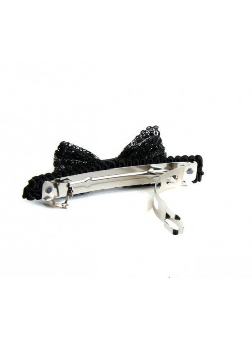 Concise Black Bow Girls Lolita Hairpin