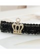 Gothic Imperial Crown Black Lady Lolita Hairpin