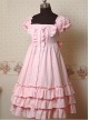 Pink Puff Short Sleeves Ruffle Lolita Dress