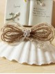 Elegant Light Gold Lace Bowknot Women Lolita Hairpin