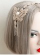 Lace Butterfly Chain Tassel Girls Handmade Lolita Hairpin