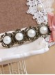 Elegant Pink Bowknot Classical Pearl Girls Lolita Hairpin