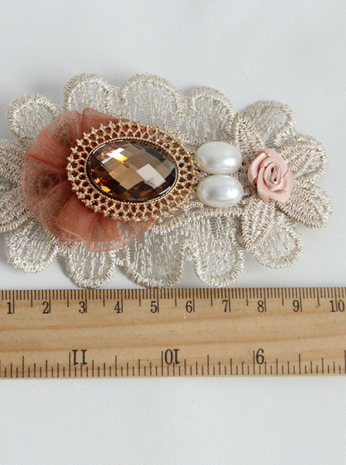 Classic Pearl Lace Flower Handmade Lolita Hairpin