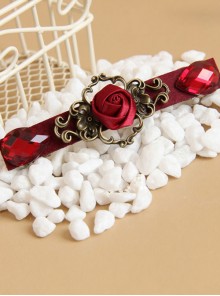 Red Rose And Pearl Gorgeous Lady Lolita Hairpin