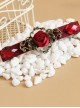 Red Rose And Pearl Gorgeous Lady Lolita Hairpin