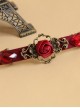 Red Rose And Pearl Gorgeous Lady Lolita Hairpin
