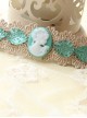 Retro Lace Green Pearl Decoration Lady Handmade Lolita Hairpin