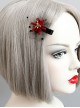 Lovely Handmade Red Floral Girls Lolita Hairpin