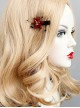 Lovely Handmade Red Floral Girls Lolita Hairpin