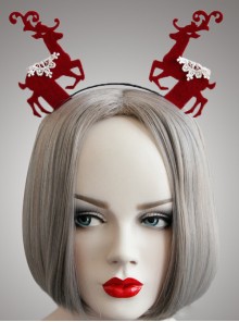 Christmas Red Elks Cute Girls Lolita Head Hoop