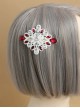 Gorgeous White Lace Rhinestone Lady Lolita Hairpin