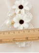 Elegant White Lace Flowers Lolita Hairpin