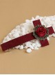 Gothic Wine Red Rose Cross Vampire Lolita Hairpin