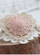 Heart Shape Lace Flower pearl Lolita Hairpin