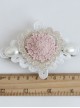 Heart Shape Lace Flower pearl Lolita Hairpin