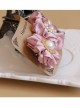 Palace Style Pink Cloth Pearl Flowers Lolita Hairpin