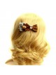 Elegant Leopard Bow Women Lolita Hairpin