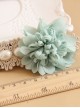 Green Flowers Lace Lolita Hairpin