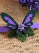 Purple Butterfly Flower Lolita Hairpin