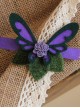 Purple Butterfly Flower Lolita Hairpin