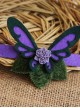 Purple Butterfly Flower Lolita Hairpin