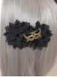 Gothic Black Lace Flower Handmade Lolita Hairpin