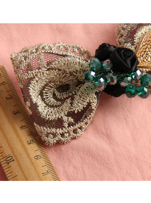 Palace Style Gorgeous Golden Lace Lolita Hairpin