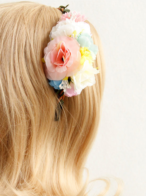 Beach Holiday Multicolor Flower Lolita Headband