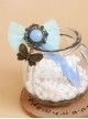 Cute Blue Bowknot Retro Butterfly Pendant Lolita Hairpin