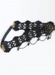 Black Lace Resin Rhinestones Pendant Lolita Headband