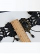 Black Lace Resin Rhinestones Pendant Lolita Headband