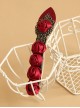 Handmade Retro Red Rose Lady Lolita Hairpin