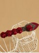 Handmade Retro Red Rose Lady Lolita Hairpin