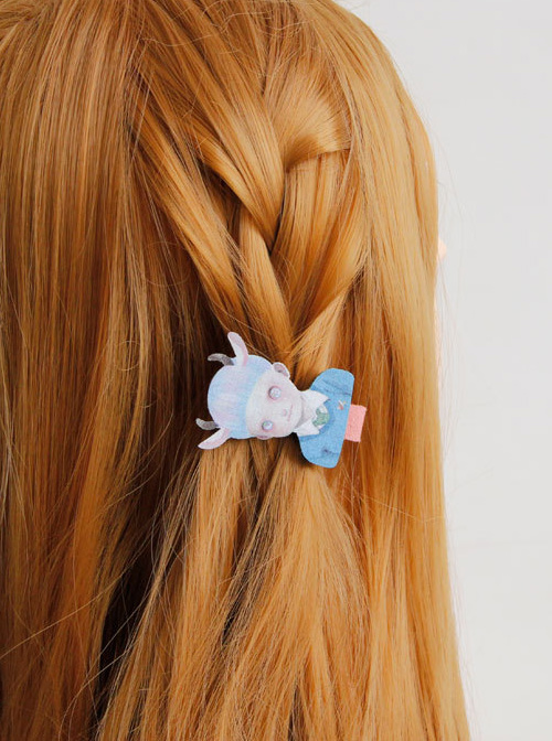 Funny Weird Doll Pattern Lolita Hairpin