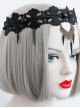 Punk Gothic Black Lace Lolita Headband