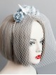 Elegance Lace Butterfly Bride White Veil Lolita Mask
