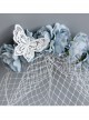 Elegance Lace Butterfly Bride White Veil Lolita Mask