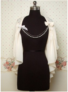 Chiffon White Sweet Lolita Cape