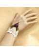 White Lace Purple Rose Lolita Wrist Strap